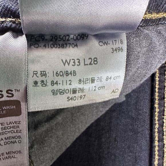 Levi's 501 XX Button Fly Jeans Mens‎ 33x28 Dark Wash Straight Fit Distressed - Picture 16 of 16